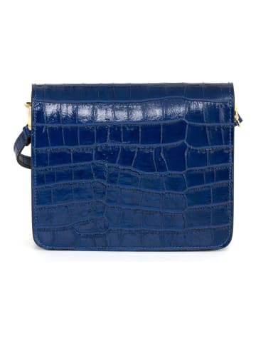 Mia Tomazzi Leder-Umhängetasche in Dunkelblau - (B)23 x (H)18 x (T)7 cm