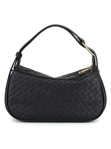 Mia Tomazzi Leren handtas "Bazzoni" zwart - (B)29,5 x (H)17 x (D)12 cm