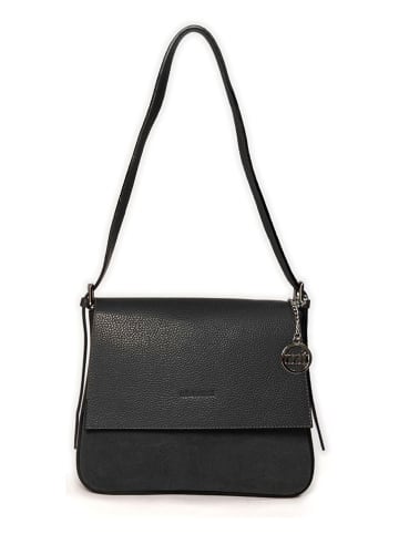 Mia Tomazzi Leder-Umhängetasche ''Viminale'' in Schwarz - (B)30 x (H)24 x (T)8 cm