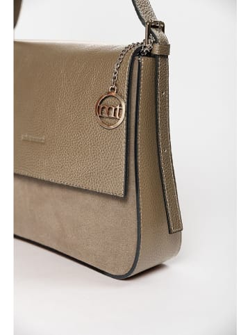 Mia Tomazzi Leder-Umhängetasche ''Viminale'' in Beige - (B)30 x (H)24 x (T)8 cm