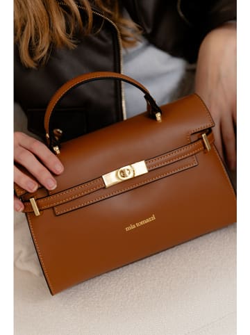 Mia Tomazzi Henkeltasche "Tazzoli" in Hellbraun - (B)27 x (H)19 x (T)11 cm