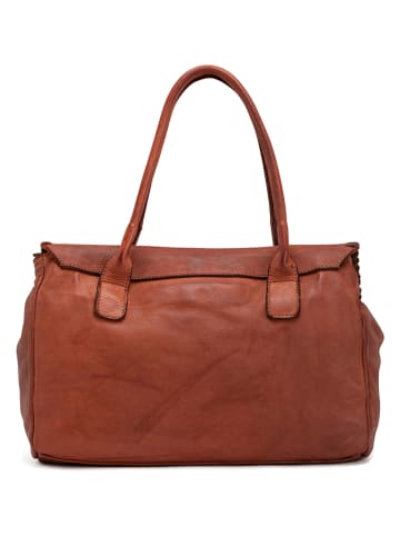 Melina C Leder-Shopper "Isonzo" in Hellbraun - (B)56 x (H)24 x (T)14 cm