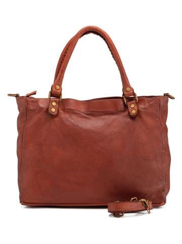 Melina C Leder-Henkeltasche in Braun - (B)38 x (H)28 x (T)18 cm