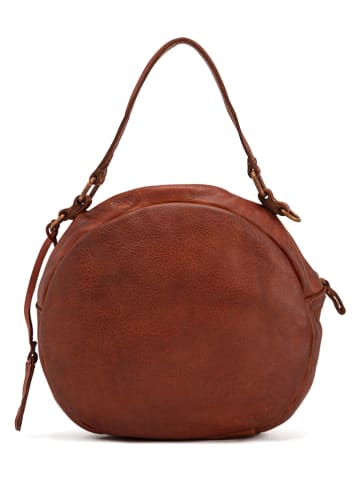 Melina C Leren handtas "Belfiore" lichtbruin - (B)25 x (H)23 x (D)6 cm