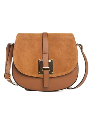 Lia Biassoni Leren schoudertas "Adda" cognackleurig - (B)23 x (H)20 x (D)6 cm