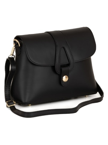 Lia Biassoni Leren schoudertas "Perotto" zwart - (B)25 x (H)19 x (D)9 cm