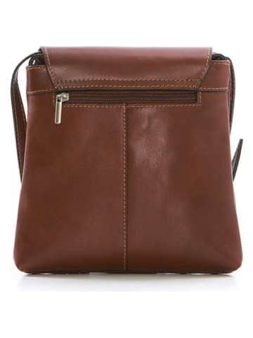 Lia Biassoni Leder-Umhängetasche in Hellbraun - (B)21 x (H)22 x (T)4 cm