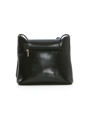 Lia Biassoni Leder-Umhängetasche in Schwarz - (B)24 x (H)20 x (T)6,5 cm