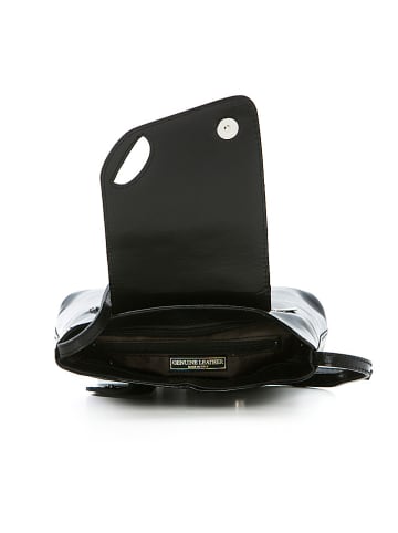 Lia Biassoni Leder-Umhängetasche in Schwarz - (B)24 x (H)20 x (T)6,5 cm