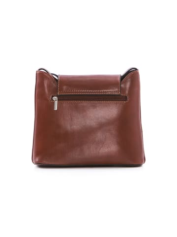 Lia Biassoni Leder-Umhängetasche in Braun - (B)24 x (H)20 x (T)6,5 cm