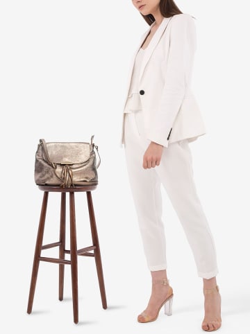 Pia Sassi Leder-Schultertasche "Serra Dolcerdome" in Gold - (B)27x (H)22 x (T)10 cm