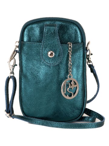 Pia Sassi Torebka "Serottini" w kolorze turkusowym na telefon - 11 x 19 x 2 cm
