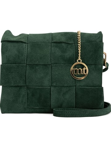 Mia Tomazzi Leder-Umhängetasche "Empoli" in Dunkelgrün - (B)23 x (H)17 x (T)5 cm