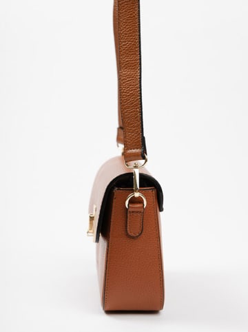 Lia Biassoni Leder-Umhängetasche in Hellbraun - (B)22 x (H)16 x (T)7 cm