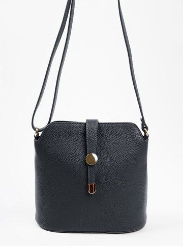 Lia Biassoni Leder-Umhängetasche in Schwarz - (B)24 x (H)22 x (T)10 cm