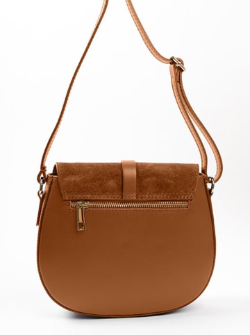 Lia Biassoni Leren schoudertas lichtbruin - (B)23 x (H)20 x (D)6 cm