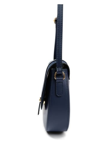 Lia Biassoni Leder-Umhängetasche in Dunkelblau - (B)23 x (H)20 x (T)6 cm