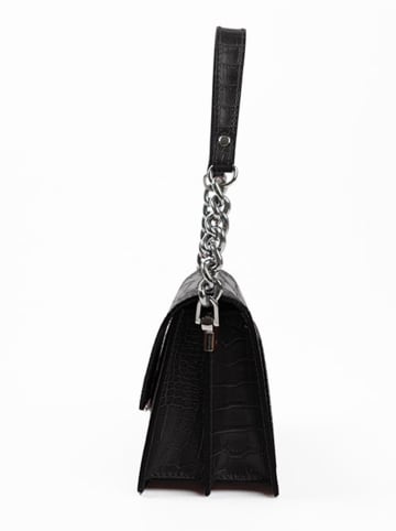 Lia Biassoni Leder-Schultertasche in Schwarz - (B)23 x (H)17 x (T)10 cm