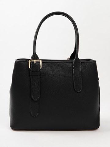 Lia Biassoni Leren handtas zwart - (B)33 x (H)25 x (D)11 cm
