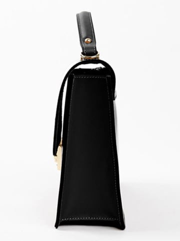 Lia Biassoni Leren handtas zwart - (B)27 x (H)24 x (D)8 cm