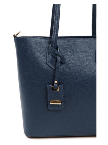 Lia Biassoni Skórzana torebka w kolorze granatowym - 34 x 29 x 12 cm