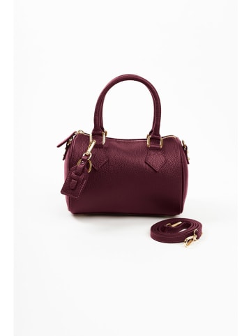 Lia Biassoni Leder-Henkeltasche in Lila - (B)22 x (H)17 x (T)13 cm