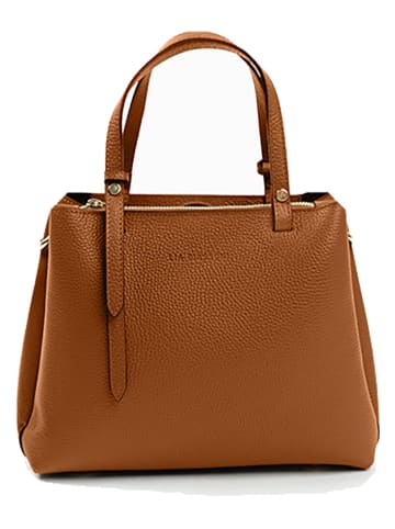 Lia Biassoni Leren handtas lichtbruin - (B)28 x (H)21 x (D)15 cm