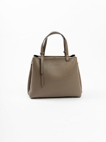 Lia Biassoni Leren handtas "Bardine" beige - (B)28 x (H)21 x (D)15 cm