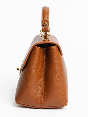 Lia Biassoni Leren handtas lichtbruin - (B)23 x (H)16 x (D)12 cm