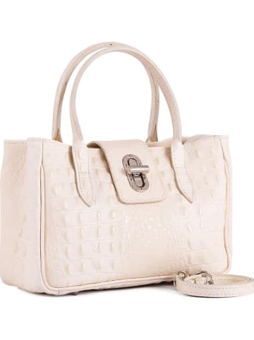 Lia Biassoni Leren handtas beige - (B)26 x (H)17 x (D)12 cm