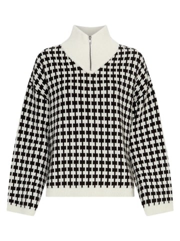 MOSS COPENHAGEN Sweter "Amaria" w kolorze biało-czarnym