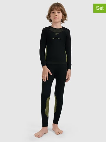4F 2-delige thermo-ondergoed set zwart
