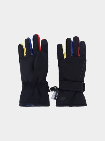 4F Ski-/ Snowboardfingerhandschuhe in Schwarz