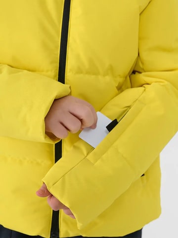 4F Kurtka narciarska w kolorze żółtym