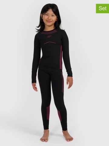 4F 2-delige thermo-ondergoed set zwart