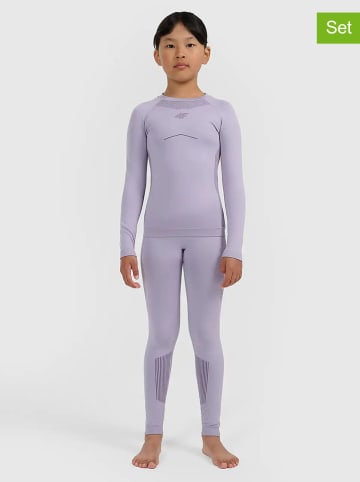 4F 2-częściowy zestaw bielizny termicznej w kolorze fioletowym