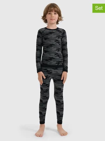4F 2tlg. Thermowäsche-Set in Anthrazit