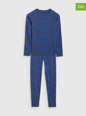 4F 2tlg. Thermowäsche-Set in Blau