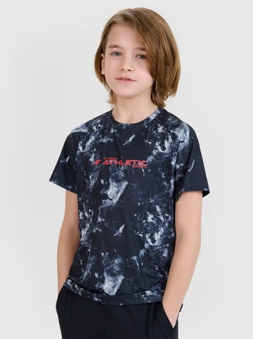 4F Trainingsshirt in Dunkelblau/ Weiß