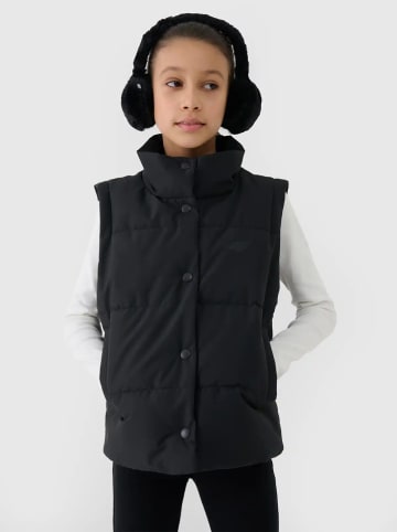 4F Doorgestikte bodywarmer zwart