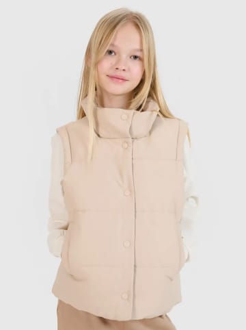 4F Doorgestikte bodywarmer beige
