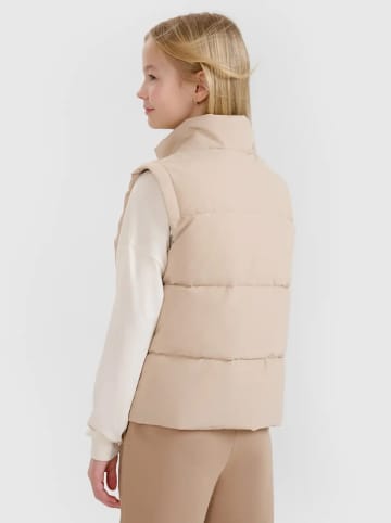 4F Doorgestikte bodywarmer beige
