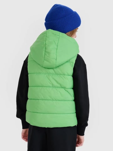 4F Kamizelka pikowana w kolorze zielonym