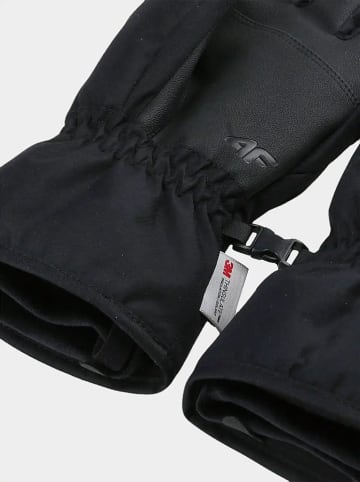 4F Ski-/ Snowboardfingerhandschuhe in Schwarz