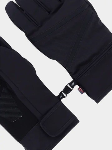4F Ski-/ Snowboardfingerhandschuhe in Schwarz
