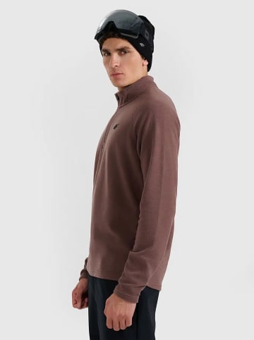 4F Bluza polarowa w kolorze brązowym