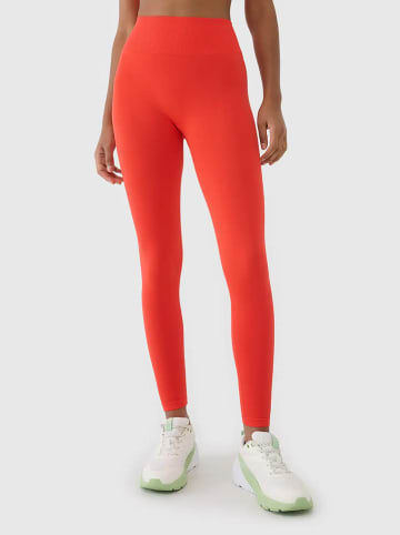 4F Legginsy funkcyjne w kolorze pomarańczowym