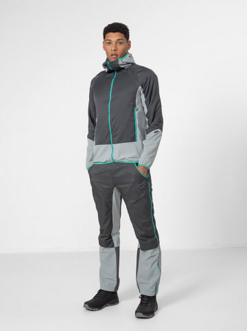 4F Übergangsjacke in Grau/ Anthrazit/ Türkis