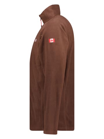 Canadian Peak Fleecejacke "Tugeak" in Braun