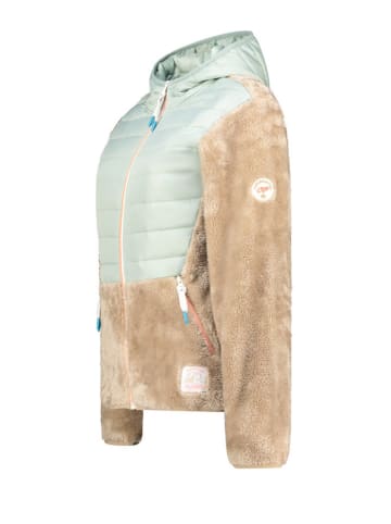 Canadian Peak Fleecejacke "Typologieak" in Hellbraun/ Mint